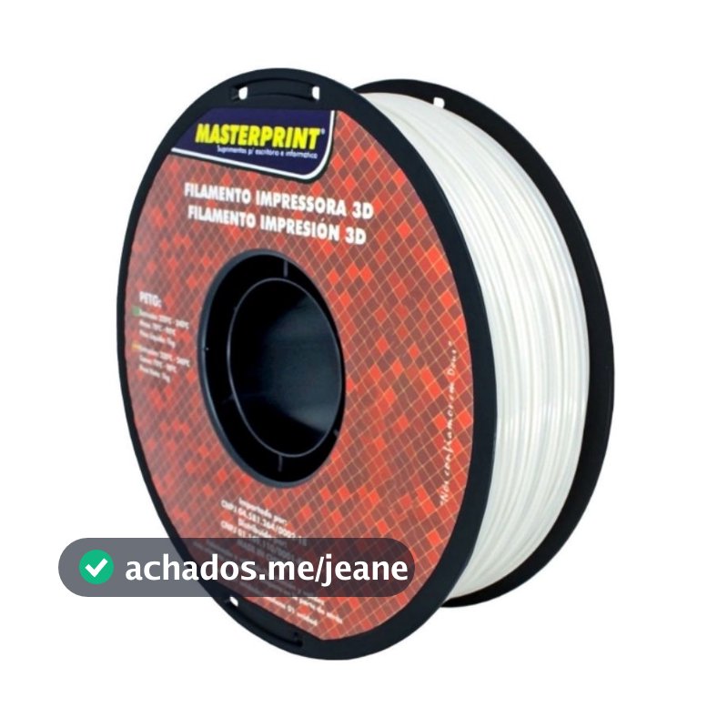 Obs  olha o Anuncio e Branco Translucido Filamento Impressão 3d Pet-g 1,75mm 1kg Masterprint Branco translucido