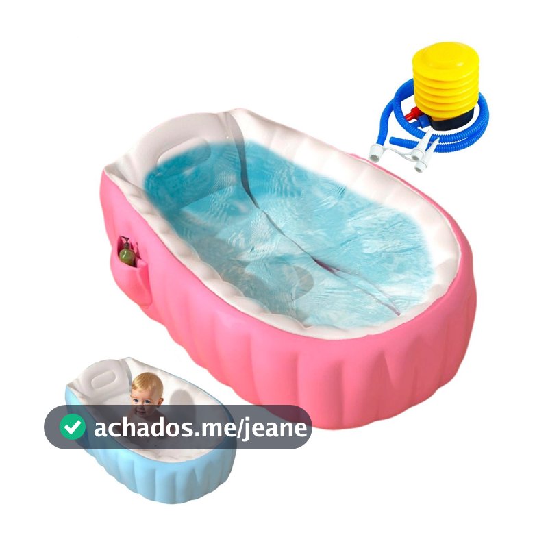 Banheira Inflável Infantil Viagem Cadeira de Banho Para Bebe PVC Premium Dobrável