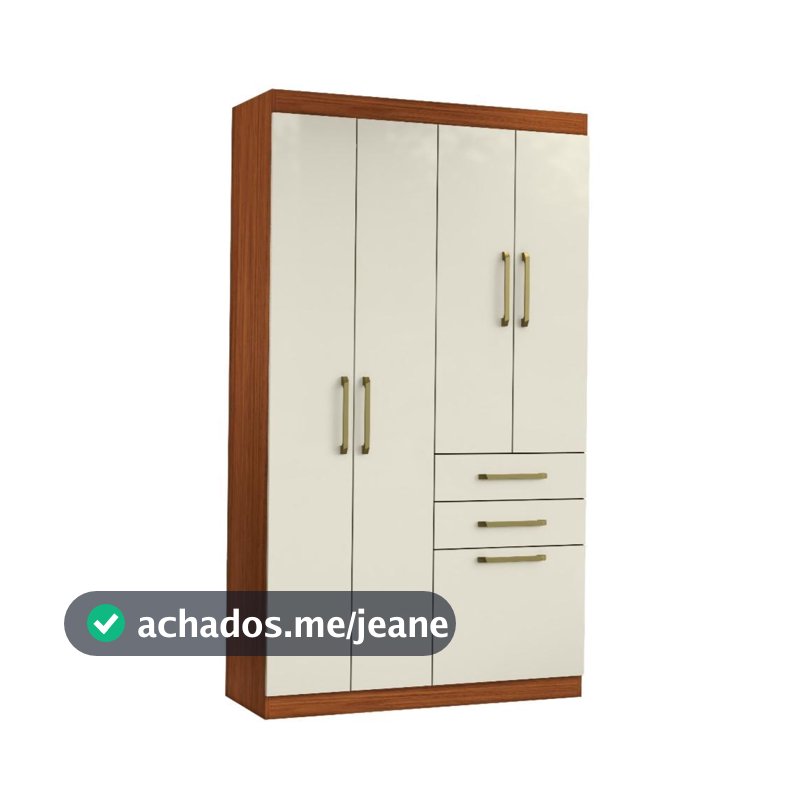 Guarda Roupas Solteiro 5 Portas 2 Gavetas Maya
