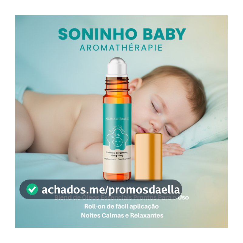 Aromaterapia Soninho Bebê Natural Blend Óleos Essenciais Aromathérapie