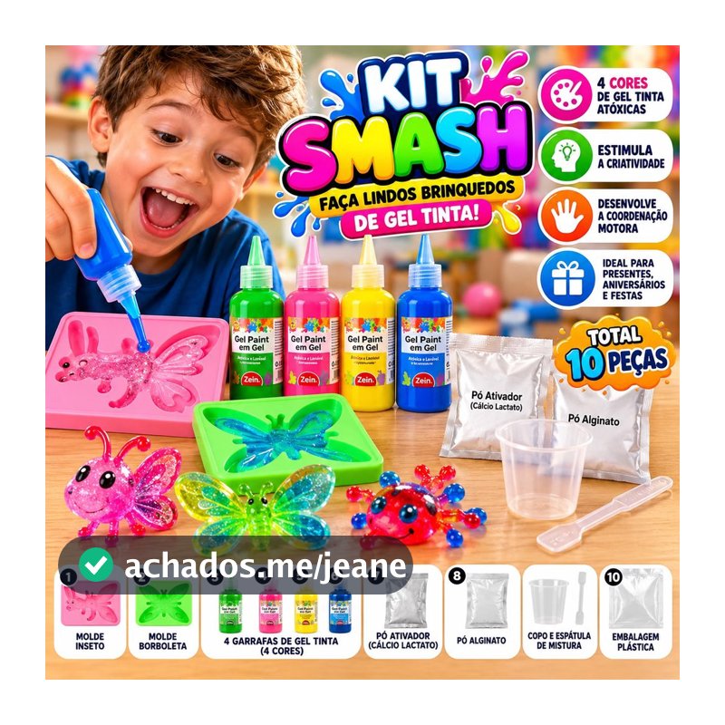 Kit Geleia Mágica Brinquedo Educativo Aqua Magic Infantil