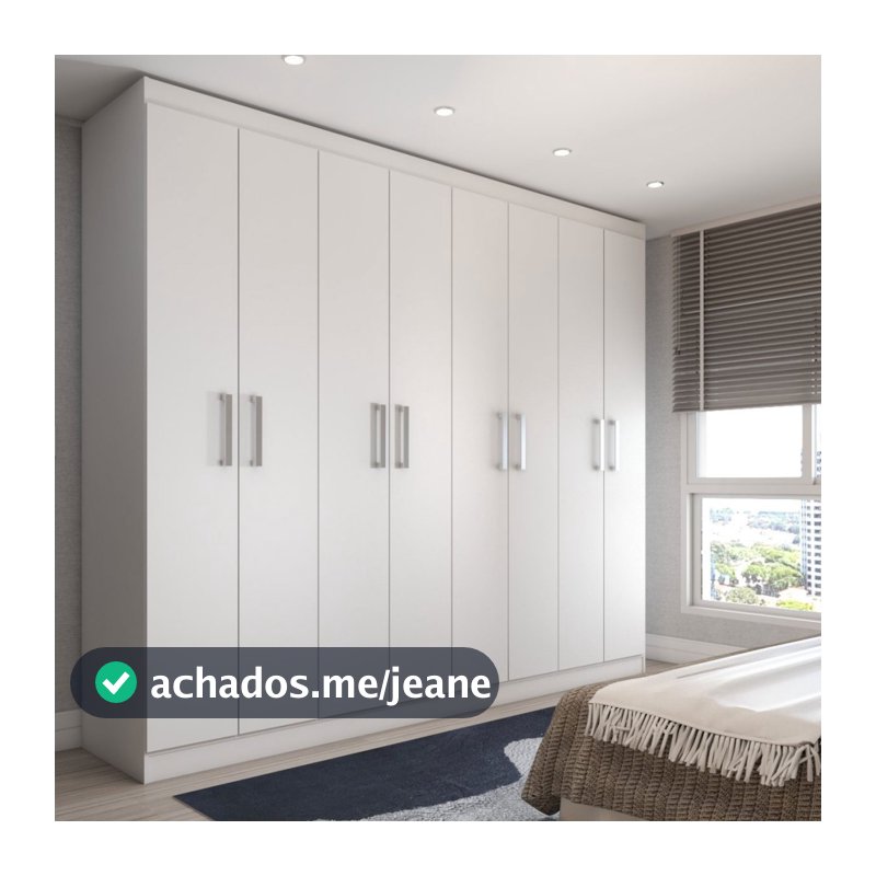 Guarda-Roupa Casal Ela e Ele 8 Portas 8 Prateleiras