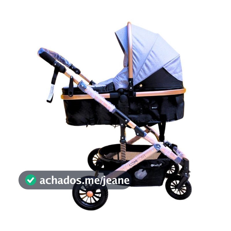 Carrinho de Bebê Moisés 3 em 1 Europeu, Bebê Conforto Acoplável Completo Moisés com Amortecedores