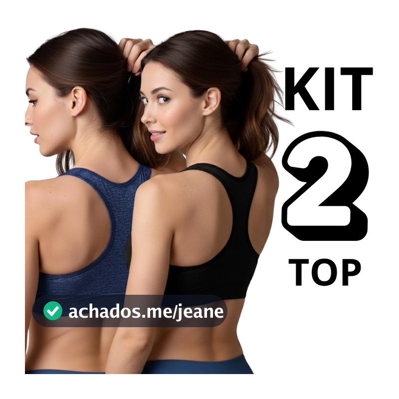 Kit 2 Top Feminino Zero Transparência Poliamida Varias Cores