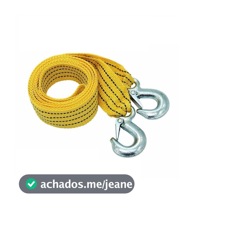 Cabo de Reboque Nylon tração cinta, cinto de tração, ferramenta de resgate de emergência, 3M e 3Toneladas AMARELO