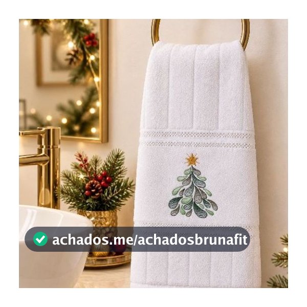 Toalha de lavabo 30cm x 45cm  para bolsa , banheiro. Toalha de mão para lavabo Natal.