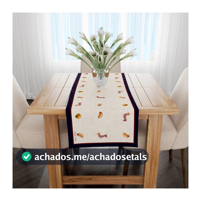 Trilho Mesa Posta Estampado Exclusivo 140x40cm Oferta Decoração Casa Festa