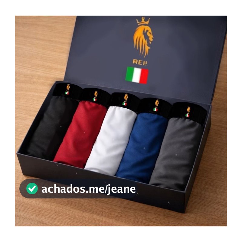 KIT 5 Cuecas Boxer Box Adulto Microfibra Premium -LANÇAMENTO Multicoloridas-