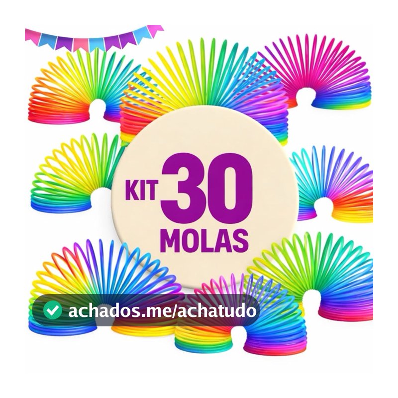 Kit 30/20/10/5 mola maluca colorida infantil aniversário lembrancinha festa 5-10-20-30 unid