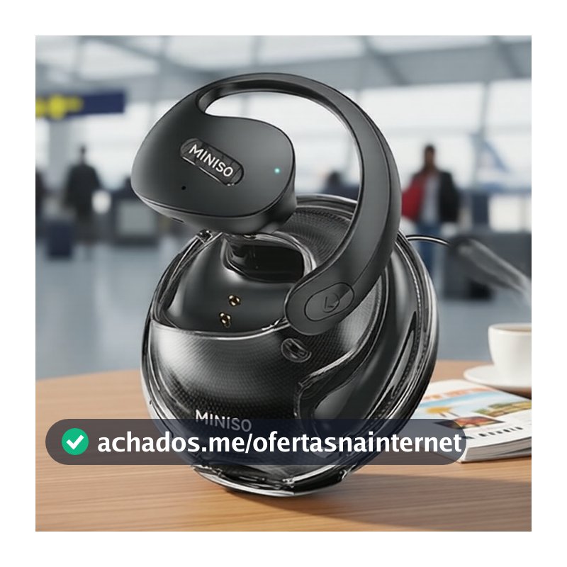 MINISO Fones de ouvido X15 Pro AI, tradutor em tempo real para 135 idiomas, com cordão, para música e esportes