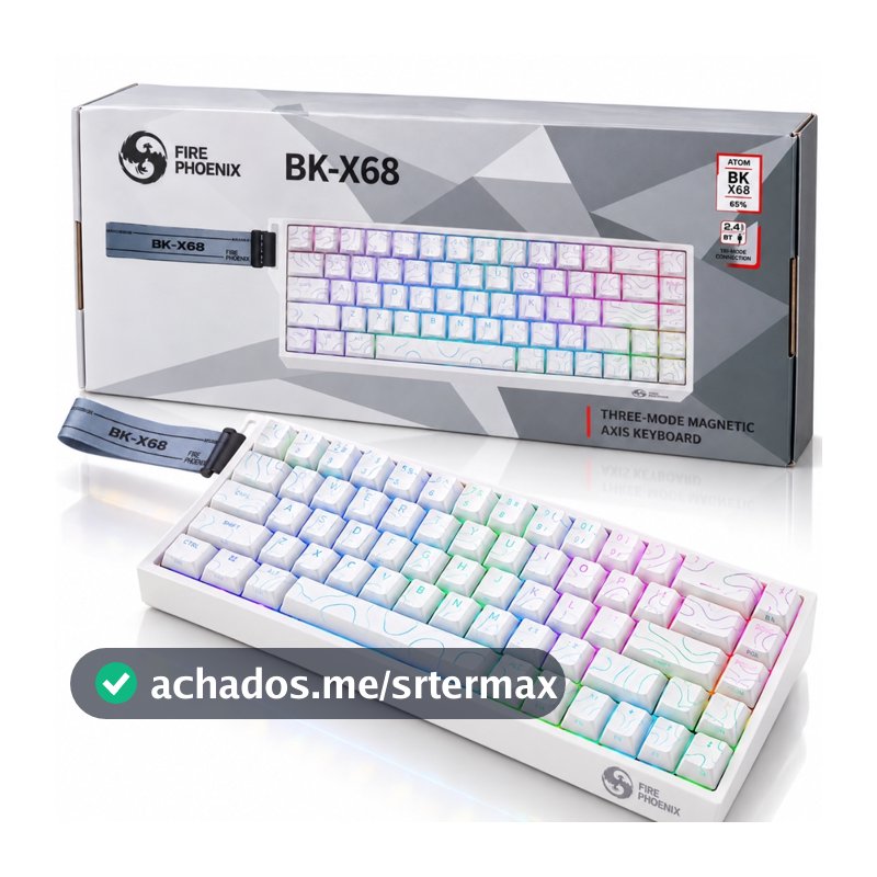 Teclado Sem Fio Gamer Magnético Rapid Trigger 0,01mm 8000hz Rgb Fire Phoenix