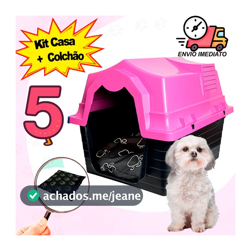 Casinha de Cachorro Com Caminha N 4 ou 5 Cachorros Pequeno Médio Porte Caminha de Cachorro
