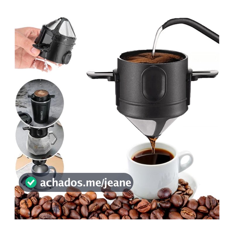 Filtro de Café Inox Reutilizável Portátil Mini Coador Permanente para Café e Chá