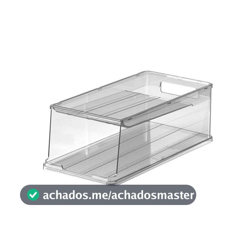 Organizador Para Latas Cor Cristal - Linha Dry Coza - Organização de Geladeira