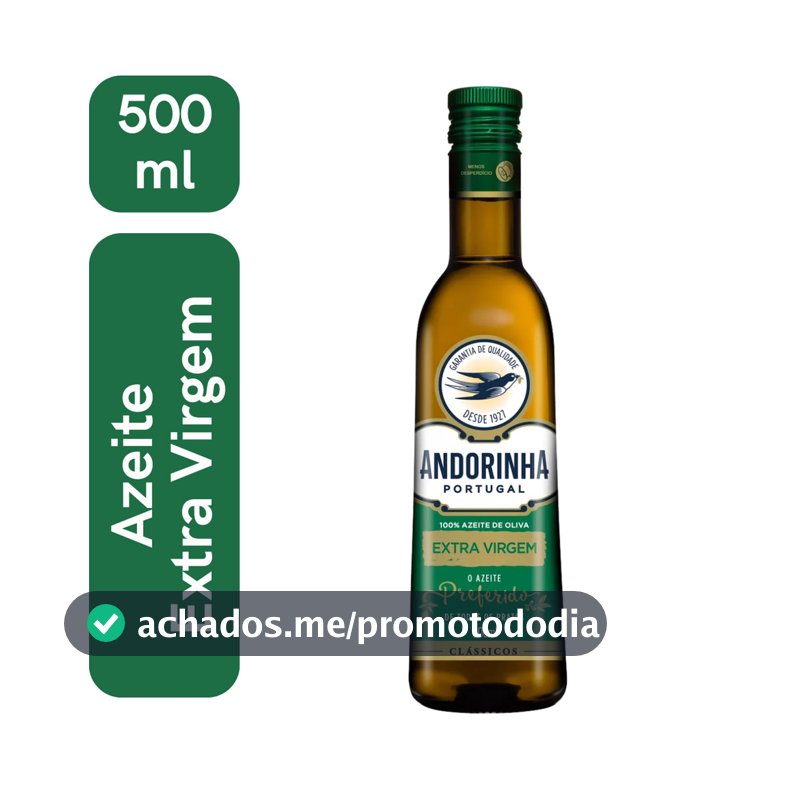 Azeite Extra Virgem Andorinha 500ml Clássicos Dia a Dia