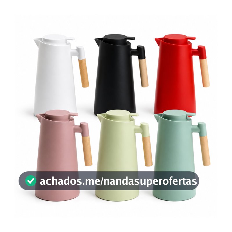 Garrafa Térmica Café 1 Litro Com Termômetro Led Para Chás Design Moderno