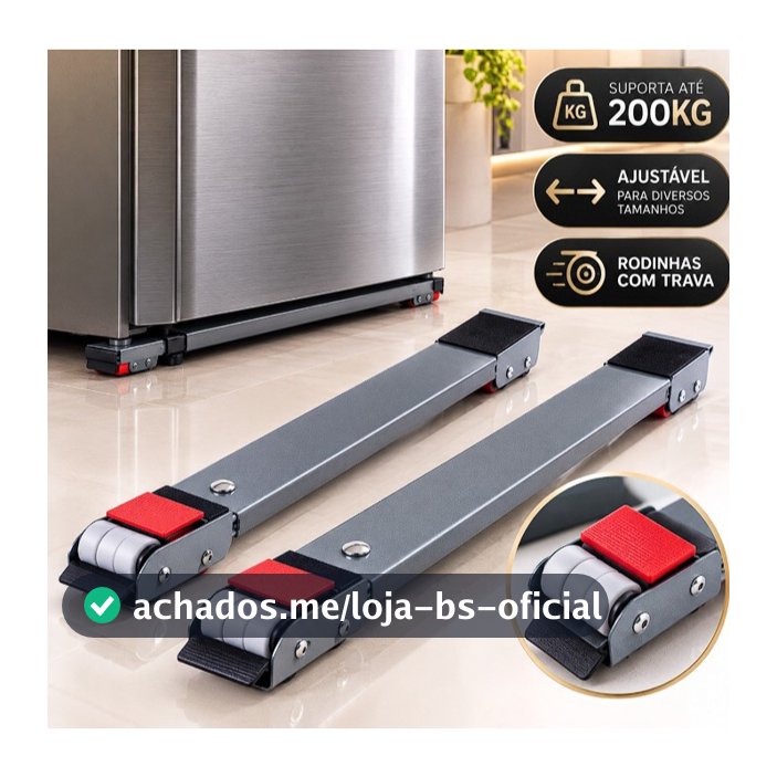 Suporte De Base Com Rodinha Para Geladeira Fogão E Máquina De Lavar Lousa Base Carrinho até 200kg Ajustável