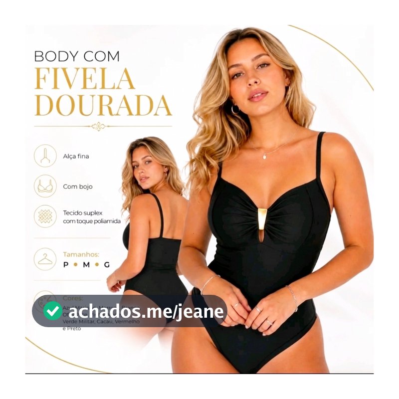 Body Feminino Suplex com Bojo Detalhe Fivela Modelador Confortável Moda Casual Elegante