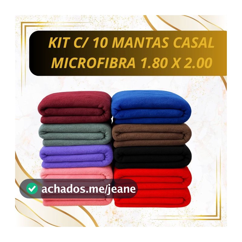 KIT C/ 10 MANTAS CASAL MICROFIBRA 1.80 X 2.00 SUPER FOFINHAS