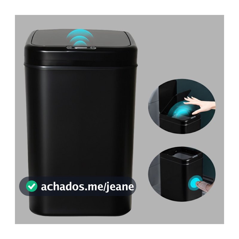 Lixeira Inteligente Sensor Automático Higiênica  Antiodor Design Moderno Uso Doméstico Escritório