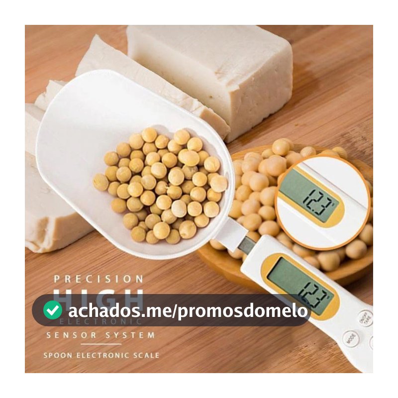 Colher Digital de Pesar 0,1-500g Com Display LCD - Medidora Elétrica de Alimentos/ Linha Premium Para Cozinha