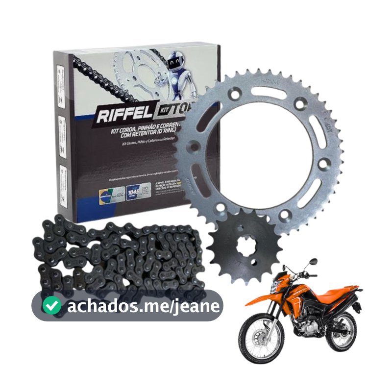 Kit Relacao Bros 160 Xre 190 2015 à 2024 Original Riffel - COM RETENTOR
