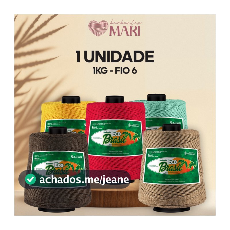 BARBANTE SOBERANO ECO BRASIL 1KG - FIO 6