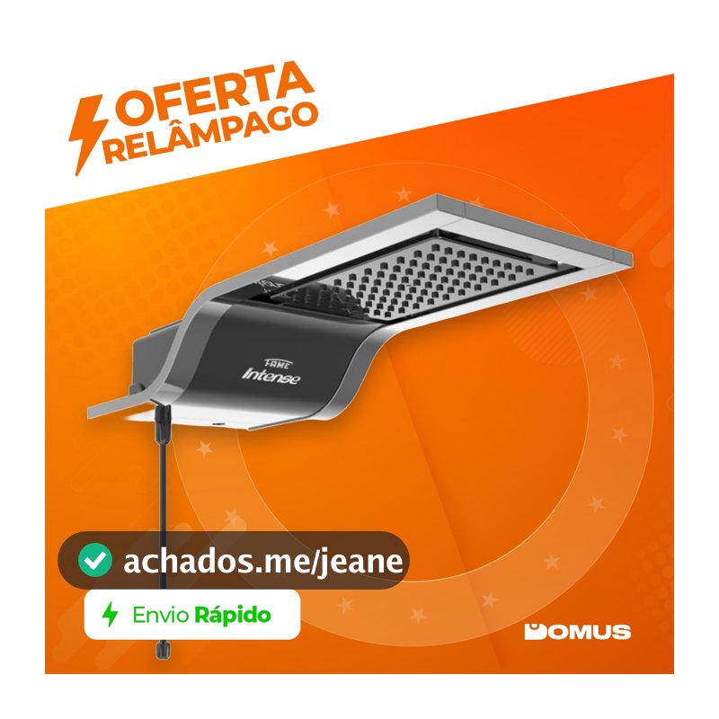 Chuveiro Ducha Eletrônica Intense Black Para Parede Preto Fame