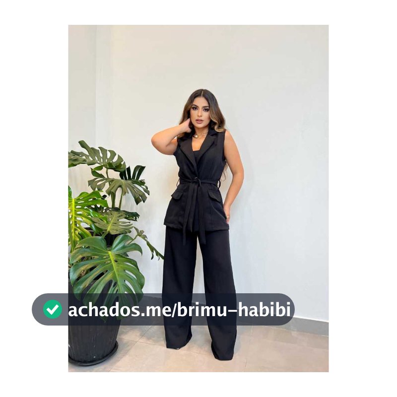 Conjunto alfaiateria colete e pantalona longo  estiloso