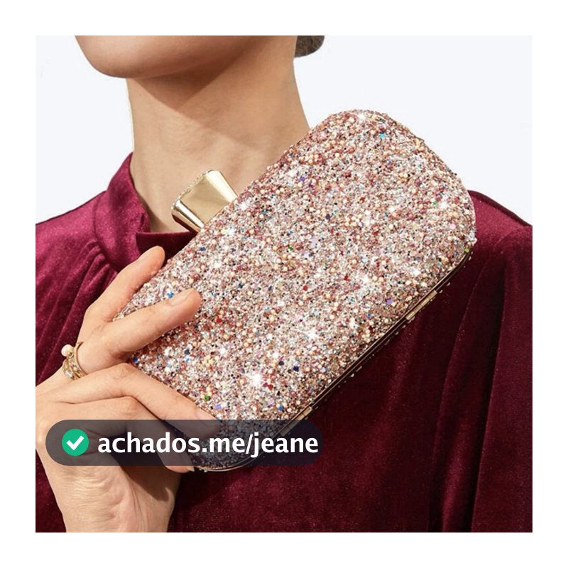 Bolsa Clutch Feminina com Brilho Pedrarias para Casamento e Festa Alça Removível  Y1108