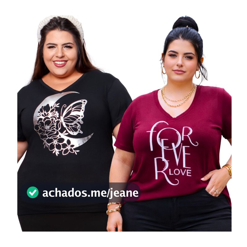 KIT 2 OU 1 UNIDADE Blusa Plus Size Feminina Decote V Tecido Viscolycra GG ao G2 Pluz Curve