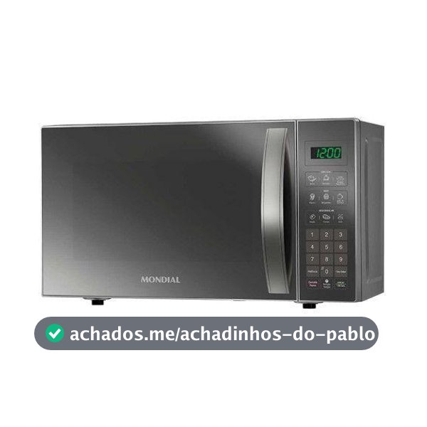 Micro-ondas Mondial 21 Litros Mo-01-21-E Cinza Espelhado