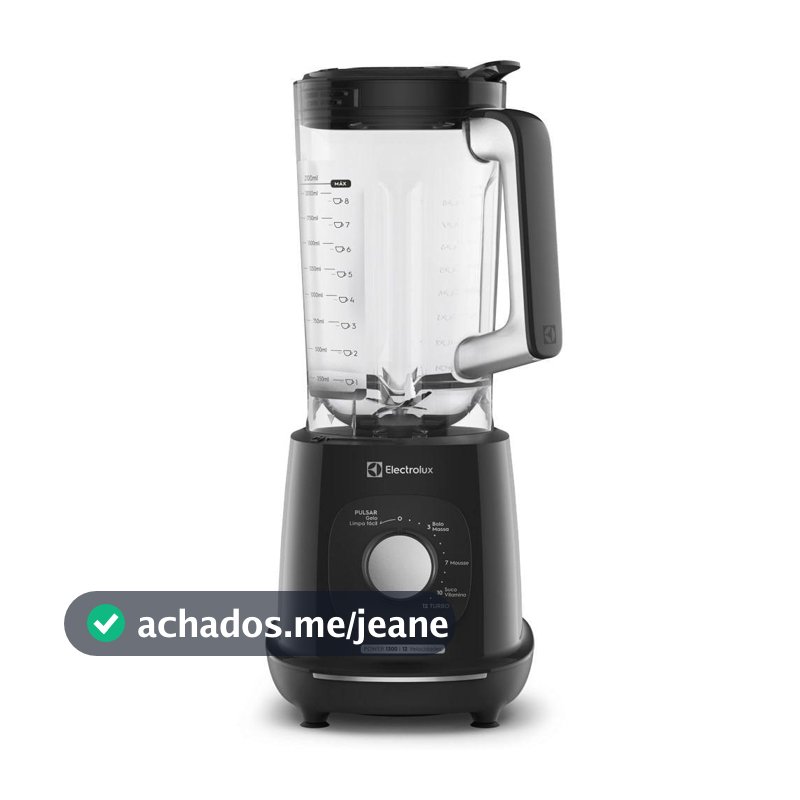 Liquidificador Electrolux 1300W 3.2L Efficient TriForce 12 Velocidades Preto (EBL1300)