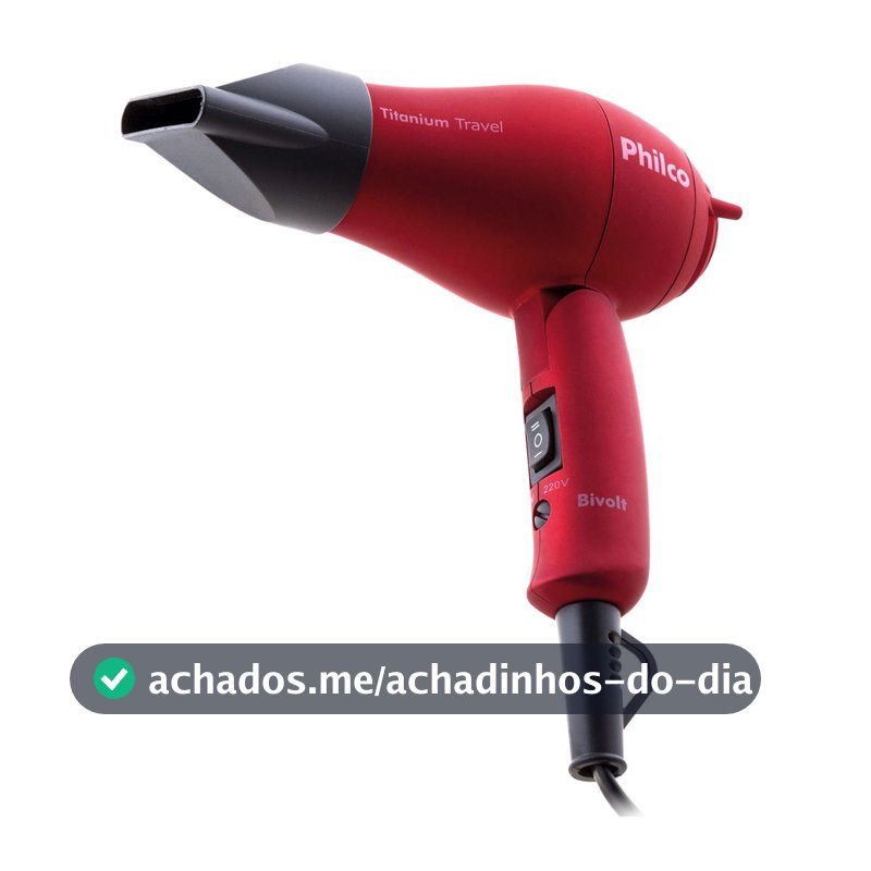 Secador de Cabelo Philco Titanium Travel 750W