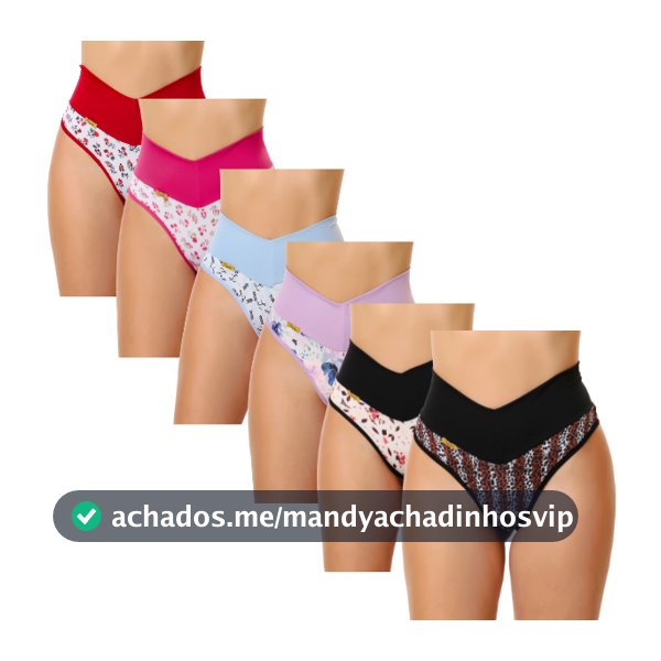 Kit 4 Calcinhas Cinta Modeladora Cós Alto Fio Dental Duplo Cintura Alta Conforto.