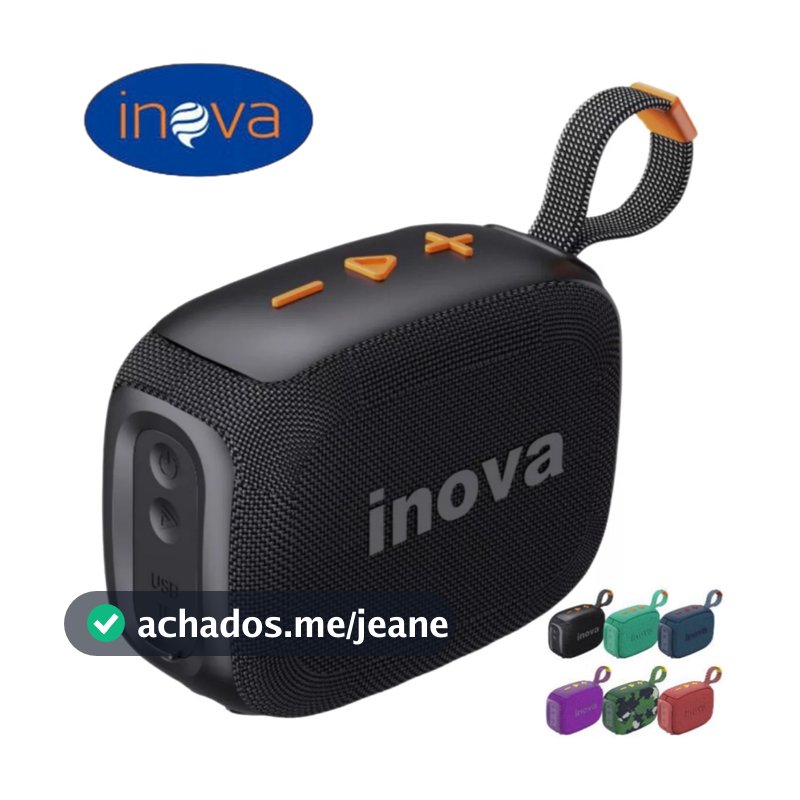 Inova Caixa De Som Bluetooth Tws Grave Potente 15h Bateria Portátil Grave Potente Com Radio a prova d' água