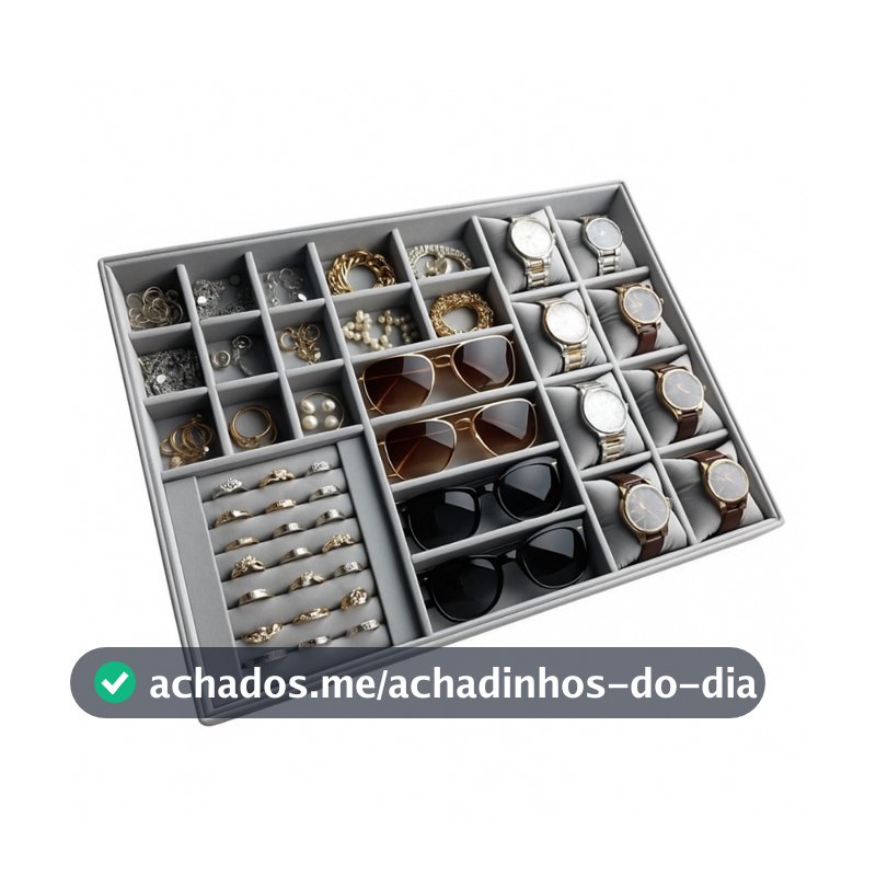 Organizador Caixa Porta Joias E Acessóros Para Gavetas Armário Guarda Roupa
