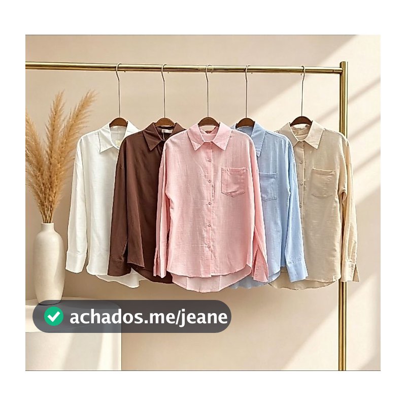 New Max Camisa em Linho alongada Chique, Clássica, Elegante. Clássica e super versatil!