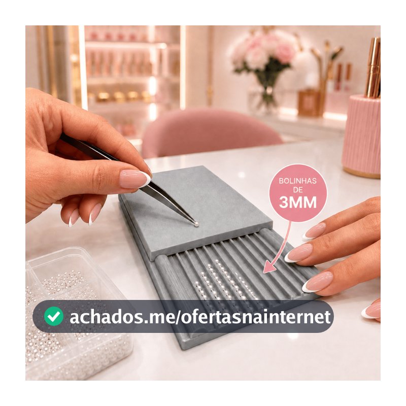 Placa Boleadora para Unhas de Gel | Formadora de Bolinhas 3mm e 2mm | Ferramenta para Nail Designer Gel Nails Boleador