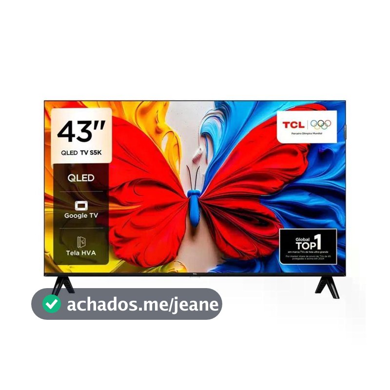 Smart TV 43” TCL 43S5K QLED Full HD Google TV Wi-Fi