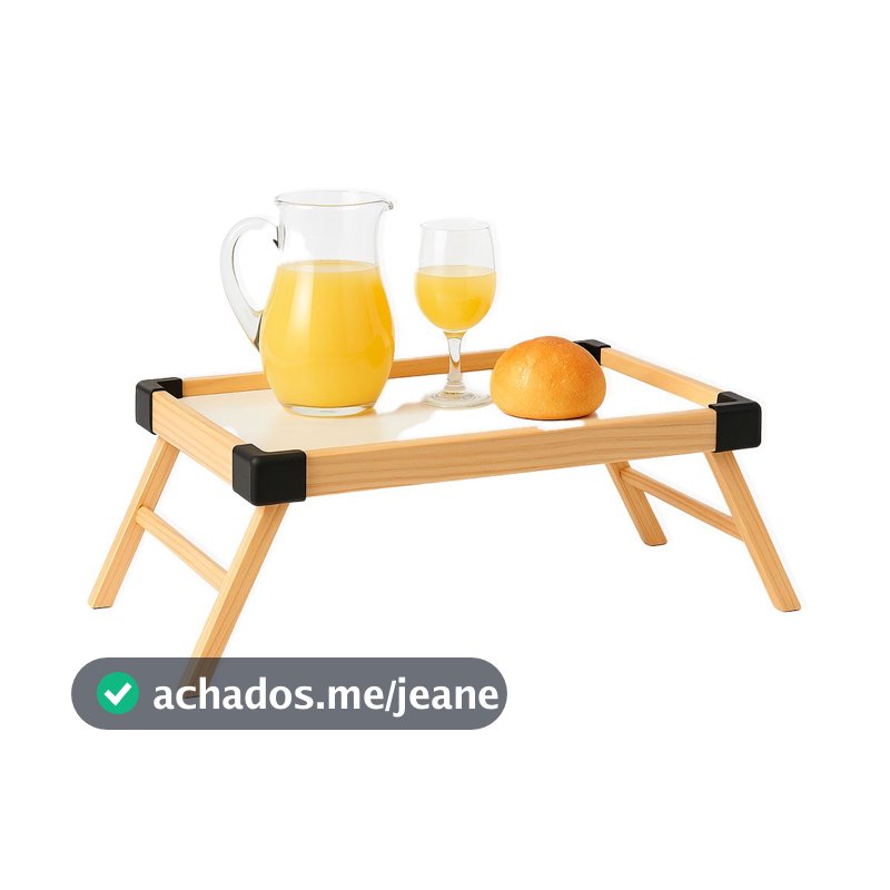 Bandeja Grande Café da Manha na Cama Mesa Mesinha Piquenique Madeira Pezinho Sofá Petisqueira Petisc