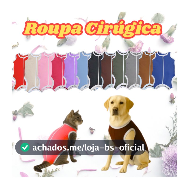 Roupa cirúrgica  Castração Protetora para cães e gatos pós cirúrgica macho e fêmea