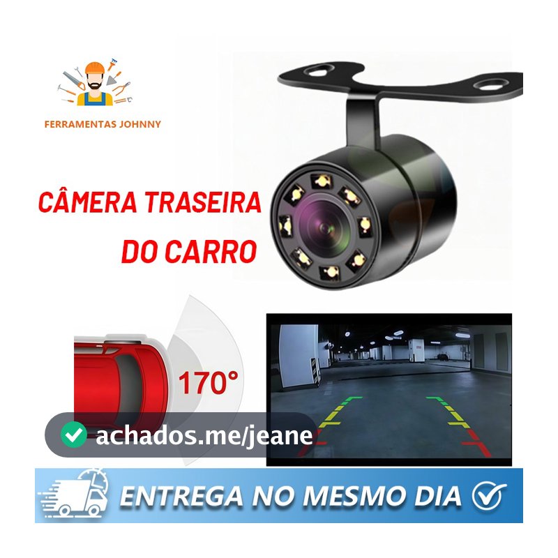 Câmera Veicular De Ré Borboleta 8 Led Visão Noturna，Câmera Ré Automotiva Visão Noturna Para Multimidia Universal