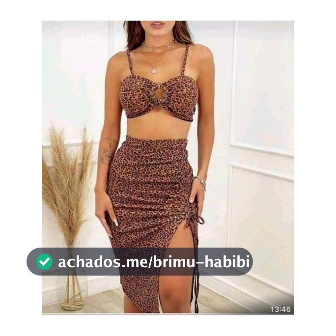conjunto saia lápis fenda+top crooped alça verão 2022