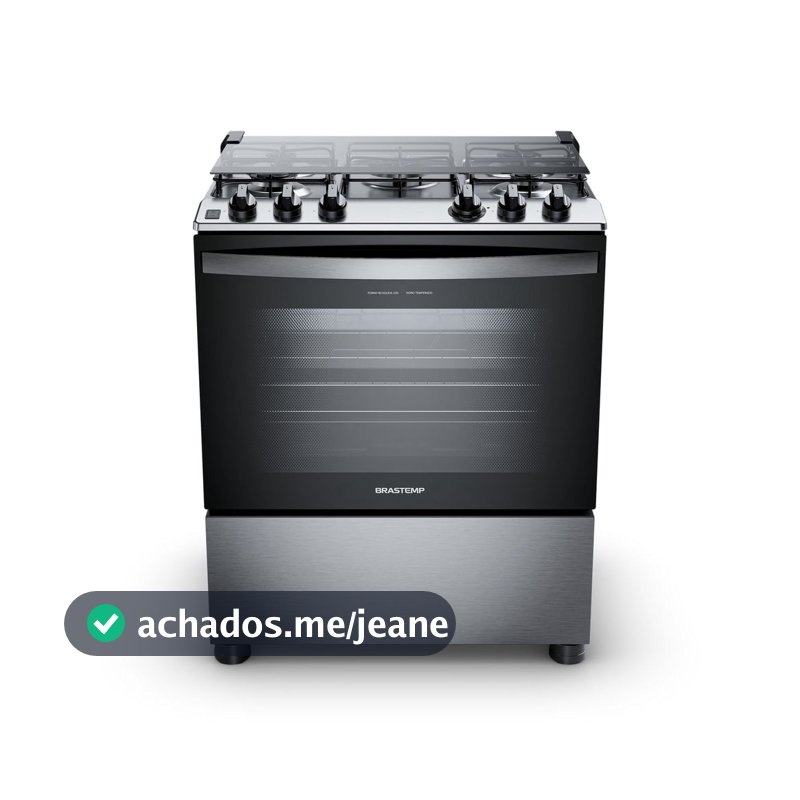 Fogão Brastemp 5 Bocas cor Inox com Turbo Chama - BFS5GDR