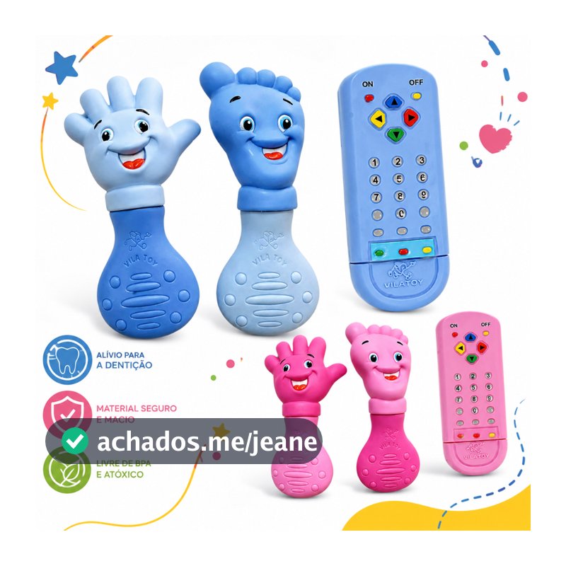 Mordedor para Bebê Infantil Mãozinha e Pezinho Macio Dentição Gengiva