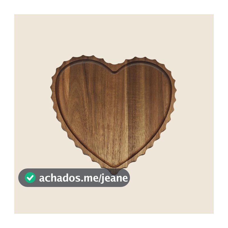 Bandeja Heart Acacia 27cm - A\CASA