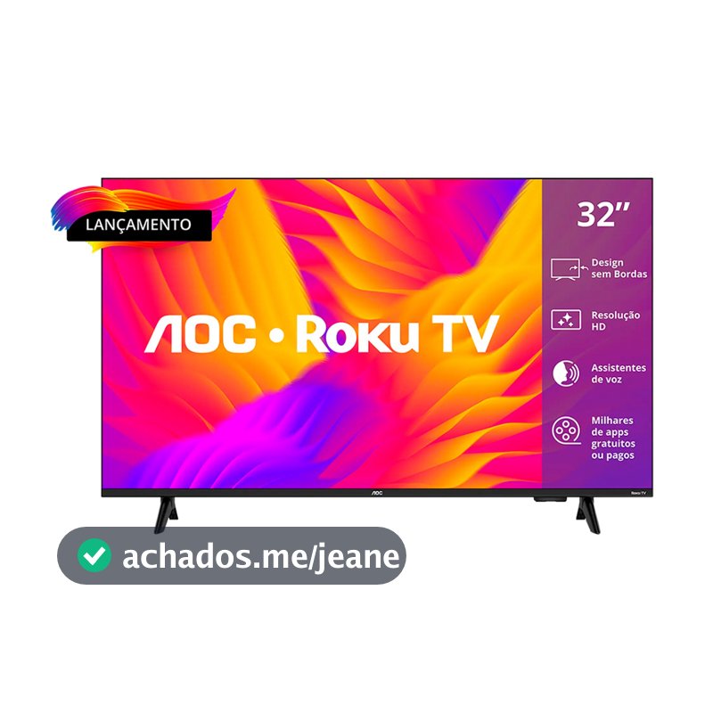 Smart Tv AOC 32" LED HD 32S5155/78G Roku Wifi HDMI Dolby Audio