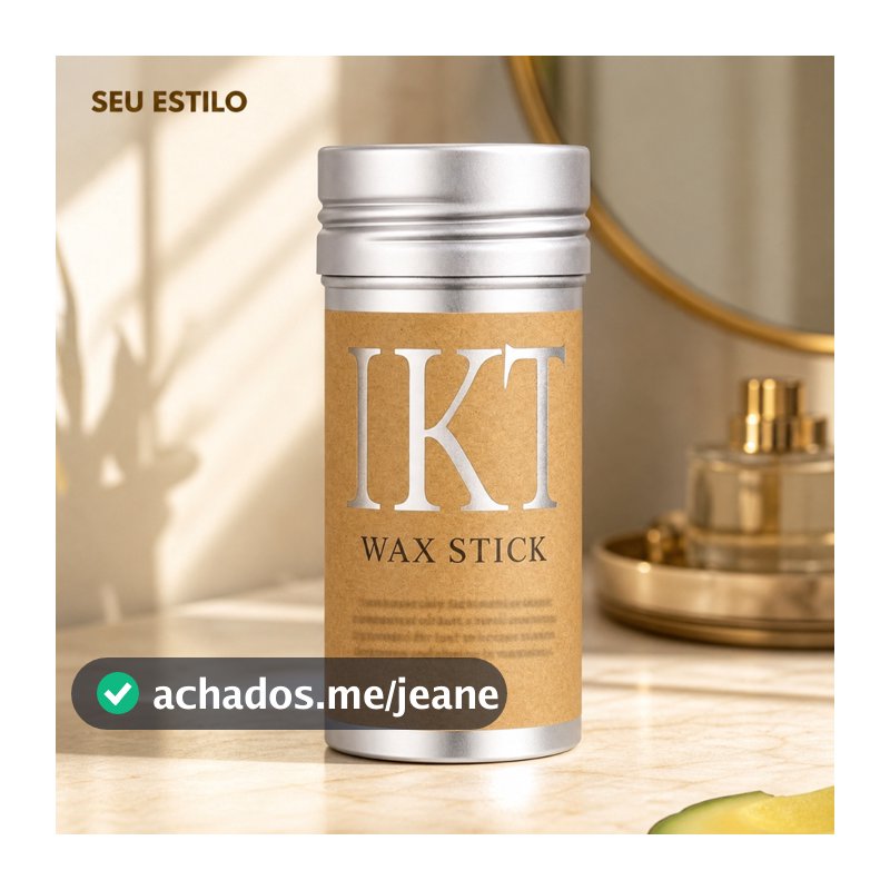 Bastão de Cera Capilar IKT Wax Stick Controla Fios Rebeldes Elimina Frizz Deixa Cabelo Alinhado para Penteados Perfeitos