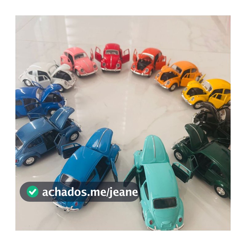Fusca carrinho ferro miniatura coleção brinquedos unitário ou kit Colorido brilhante fosco 24 cores